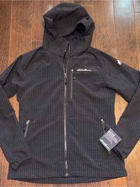 Eddie Bauer Charcoal Gray Grid Hoodie